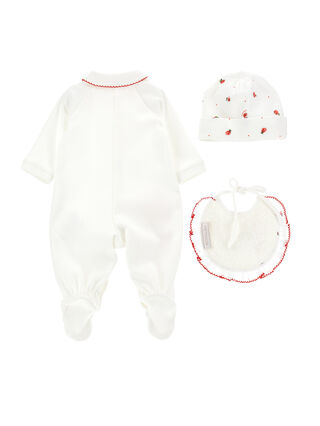 Three-piece set with rose