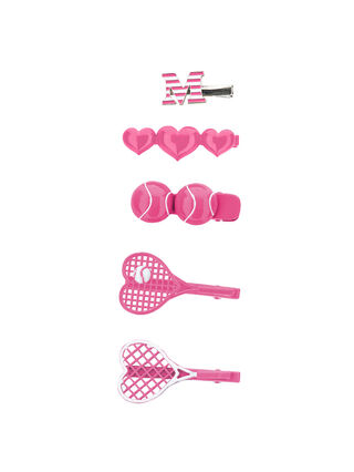 Set of 5 tennis hair clips
