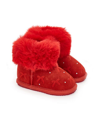 Bottines à strass et nœuds