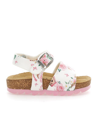 Floral print sandals