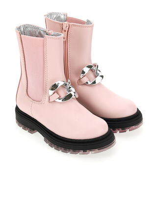 Nappa boots with chain