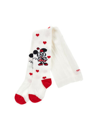 Колготки с изображением сердца Минни