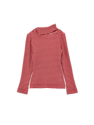 Striped turtleneck sweater