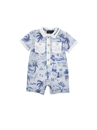 Cloth romper with collar