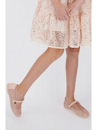 Glitter Mesh Ballerinas