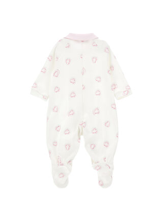 Open playsuit with crystal print collar