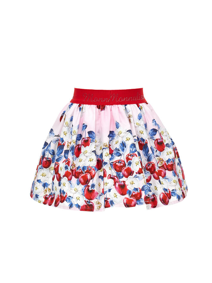 Monnalisa fruit-print skirt set - White