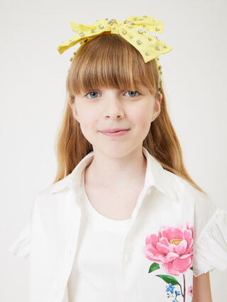 Diadema de raso con lazo grande