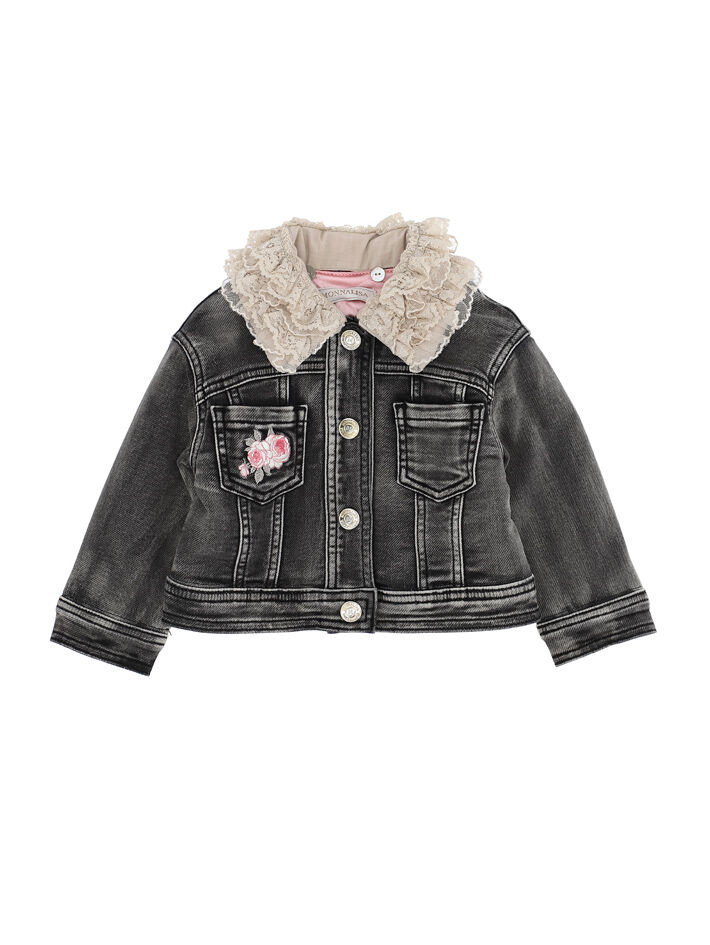 Baby girl black denim jacket store