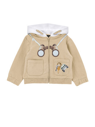 Sweat à capuche imprimé jumelle