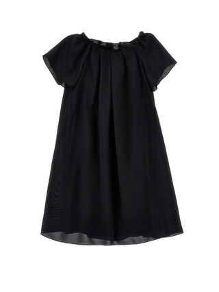 Vestido rasetto con cintur&oacute;n