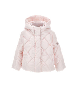 Padded down jacket with bows