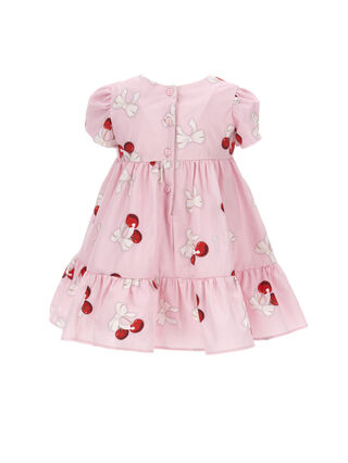 Poplin dress with cherries