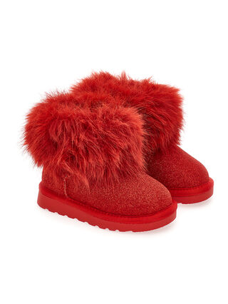 Bottines pailletées peluche