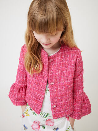 Veste bouclée chinée