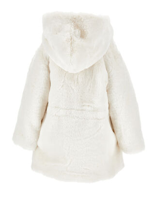 Hooded plush coat