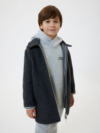 Cloth coat with hood