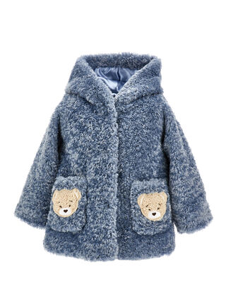 Пальто с карманами в виде плюшевого мишки