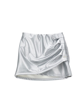 Jupe courte en tissu enduit