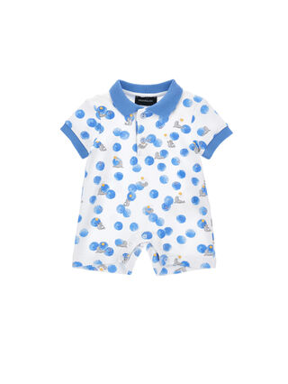 Balloon print short onesie