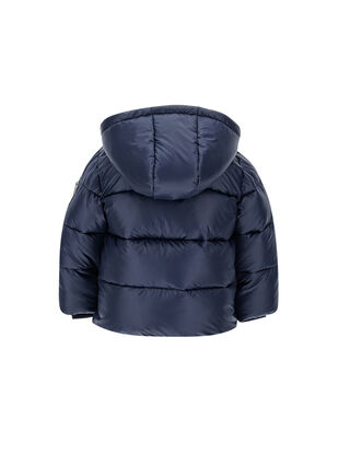 Down jacket with hood