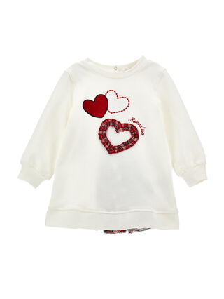 Heart sweatshirt dress
