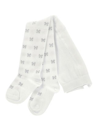 Хлопковые колготки с бантиками