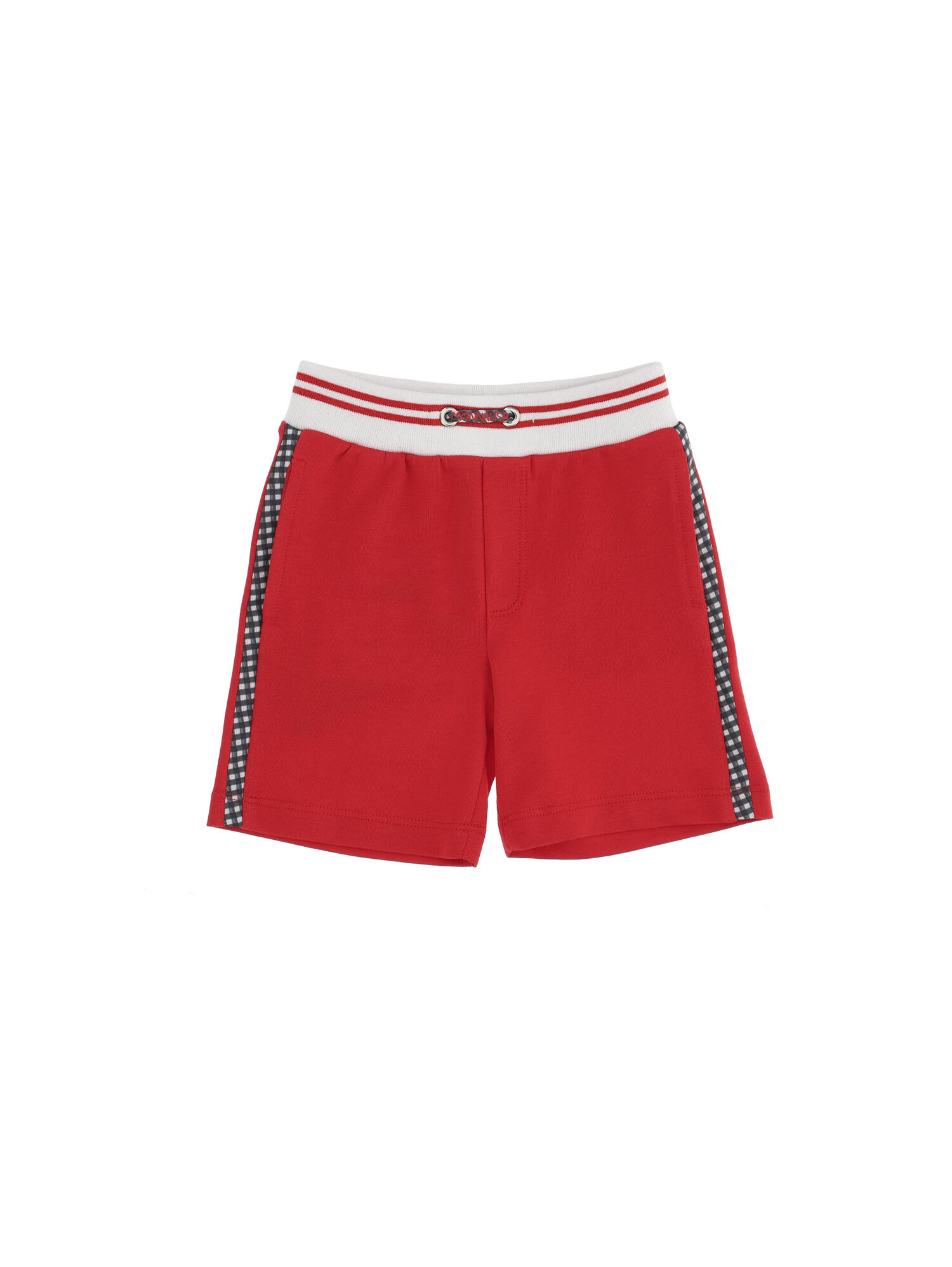 Gingham fleece Bermuda shorts Monnalisa Boys Clothing Shorts Bermudas 