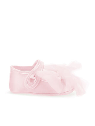 Satin ballet flats with maxi bow