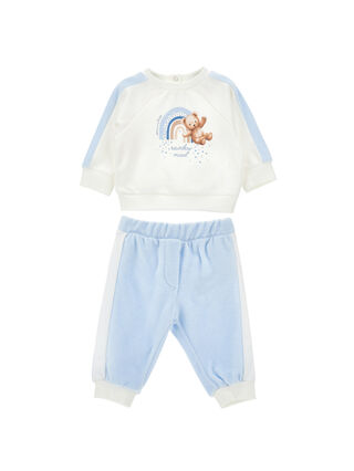 Conjunto de sudadera con osito de peluche