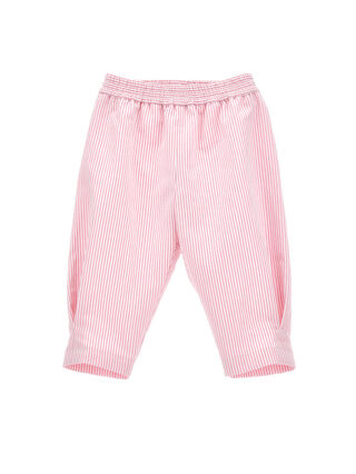 Striped fabric trousers