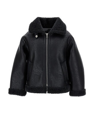 Plush aviator jacket