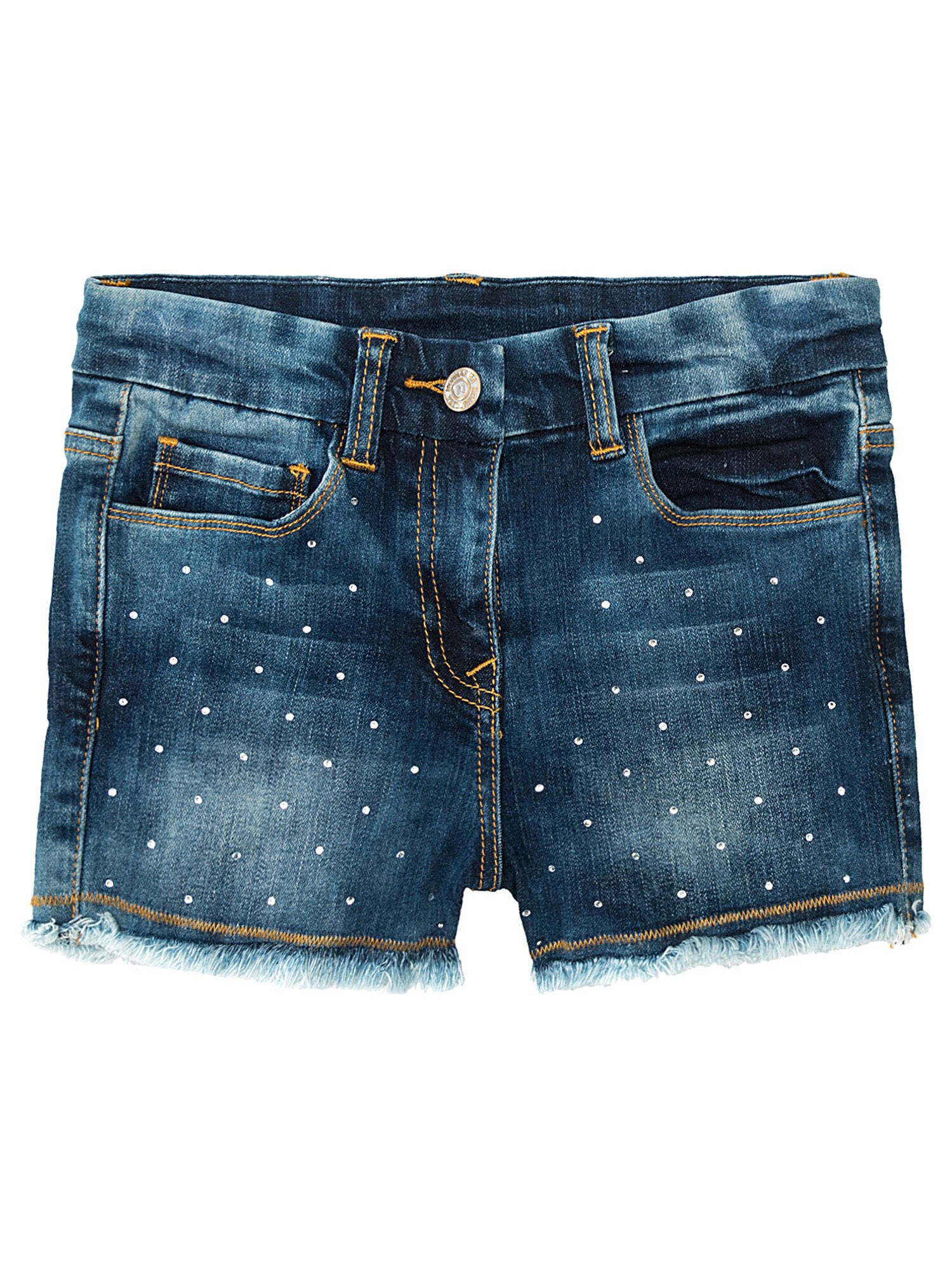 jean shorts with rhinestones