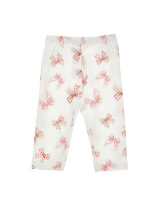 Printed bow leggings