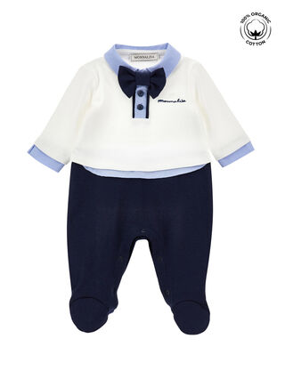 Jumpsuit with bow tie buttons