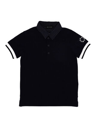 Pique polo with boy print
