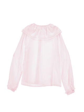 Maxi collar twill shirt