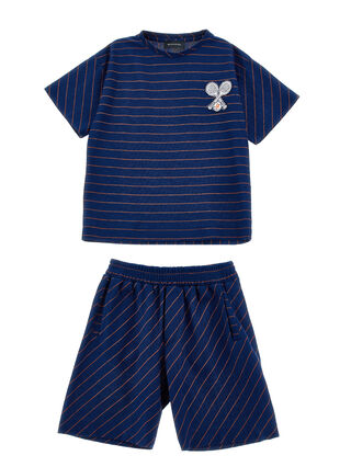 Striped T-shirt and shorts set