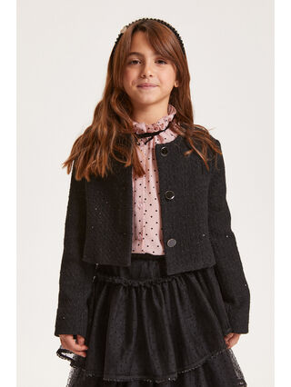 Bouclé jacket with sequins