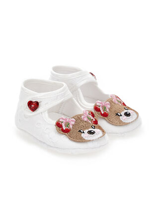 Broderie anglaise ballerina with teddy bear