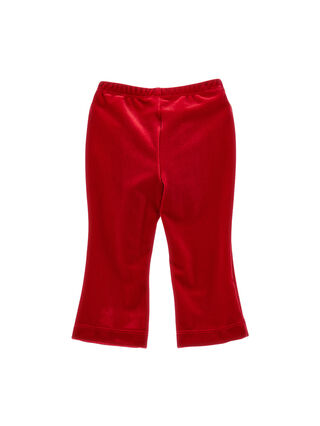 Warp-knit chenille jazz pants