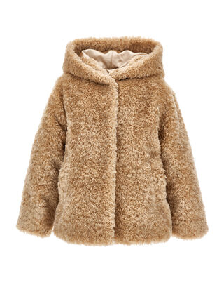 Plush jacket with hood