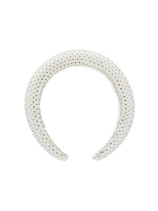 Satin headband with rhinestones