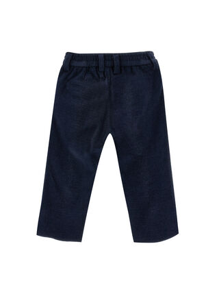 Velvet trousers with welt