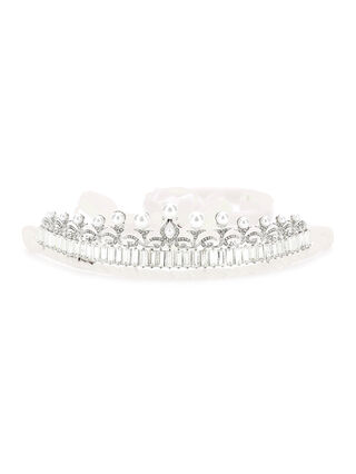 Rhinestone and velvet tiara