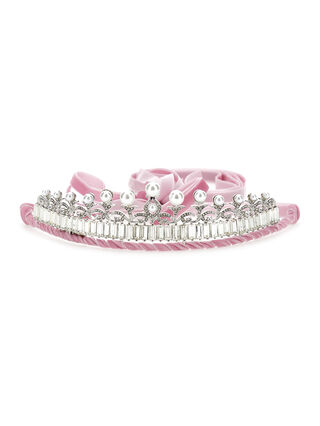 Rhinestone and velvet tiara