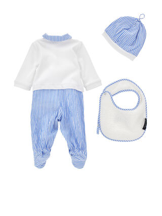 Морской комбинезон со шляпой и нагрудником