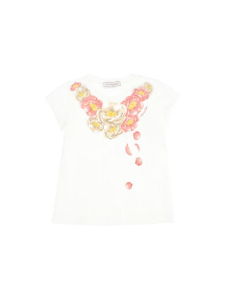Necklace print long T-shirt