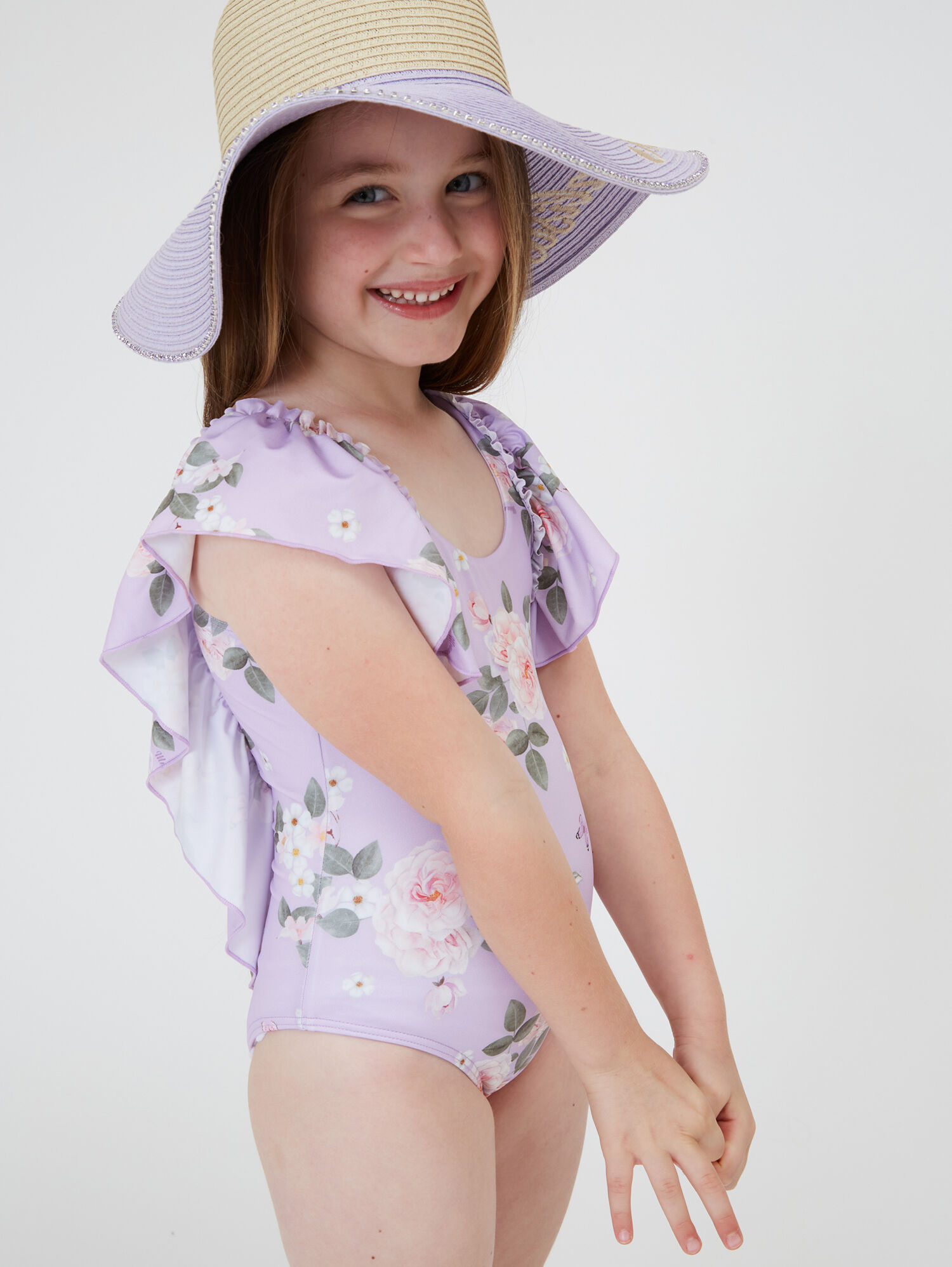 Floral one-piece swimsuit girl | Monnalisa United States