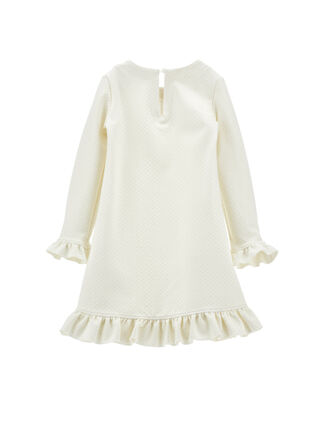 Kleid aus Punto-Milano-Gewebe mit Glitzer